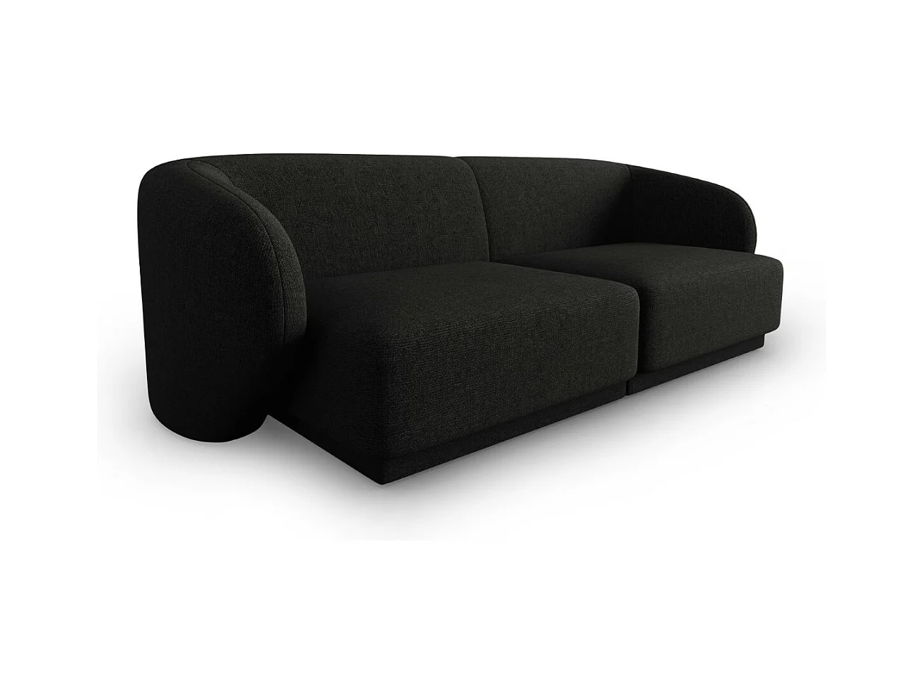 CXL by Christian Lacroix - Modulaire bank "Lionel" 2 zitplaatsen, Chenille, Zwarte melange - 188x93x74cm