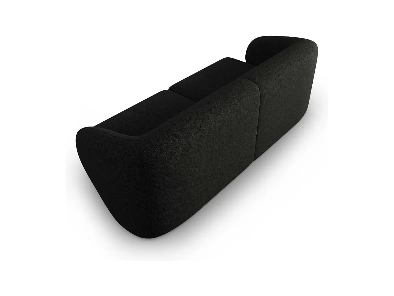 CXL by Christian Lacroix - Modulaire bank "Lionel" 2 zitplaatsen, Chenille, Zwarte melange - 188x93x74cm