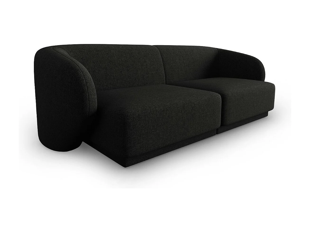 CXL by Christian Lacroix - Sofa modułowa, "Lionel" 2 miejsca szenil, czarny melanż - 188x93x74cm