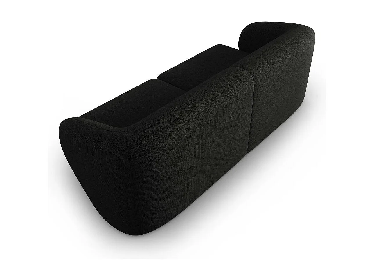 CXL by Christian Lacroix - Sofa modułowa, "Lionel" 2 miejsca szenil, czarny melanż - 188x93x74cm