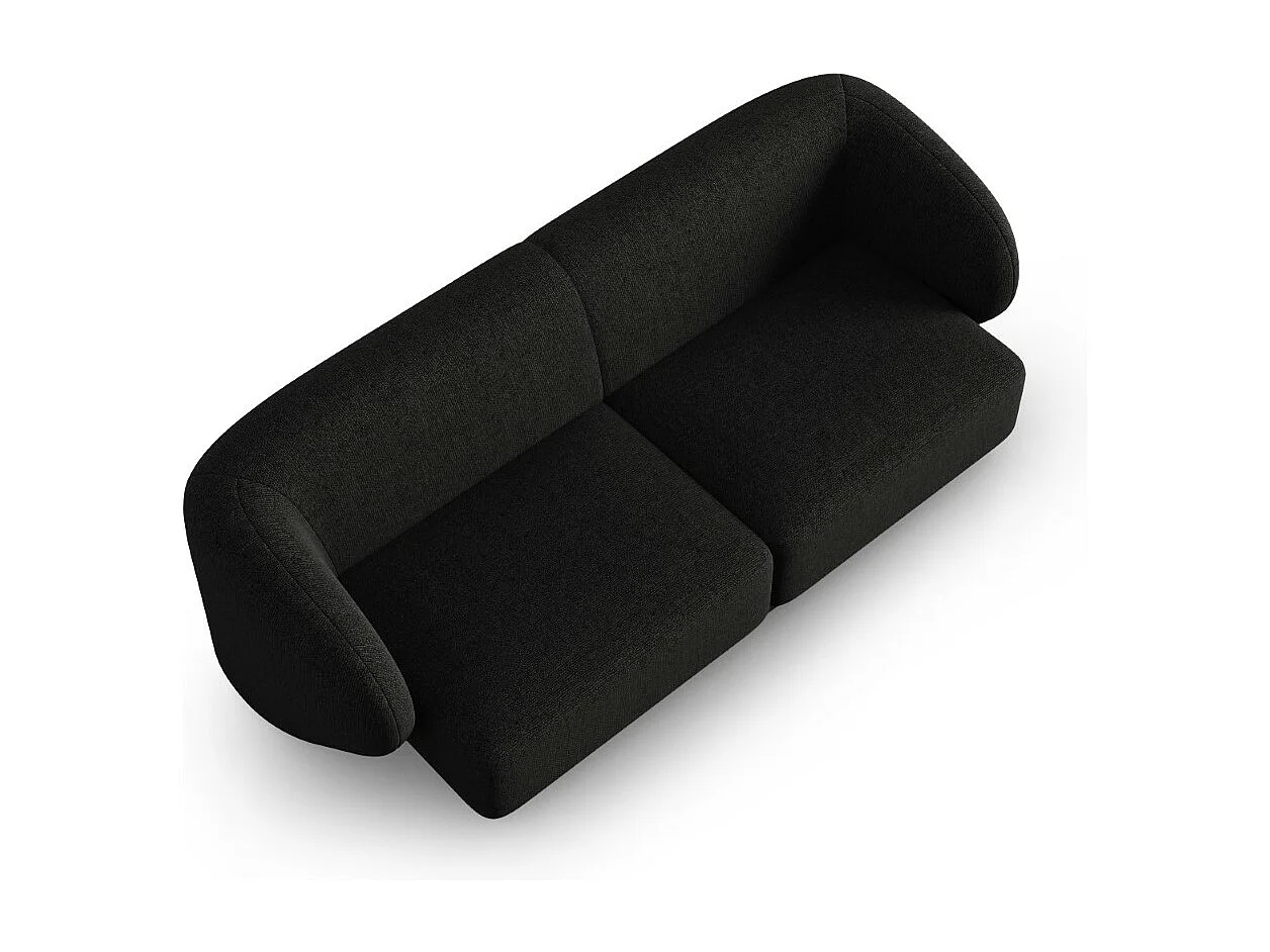 CXL by Christian Lacroix - Sofa modułowa, "Lionel" 2 miejsca szenil, czarny melanż - 188x93x74cm