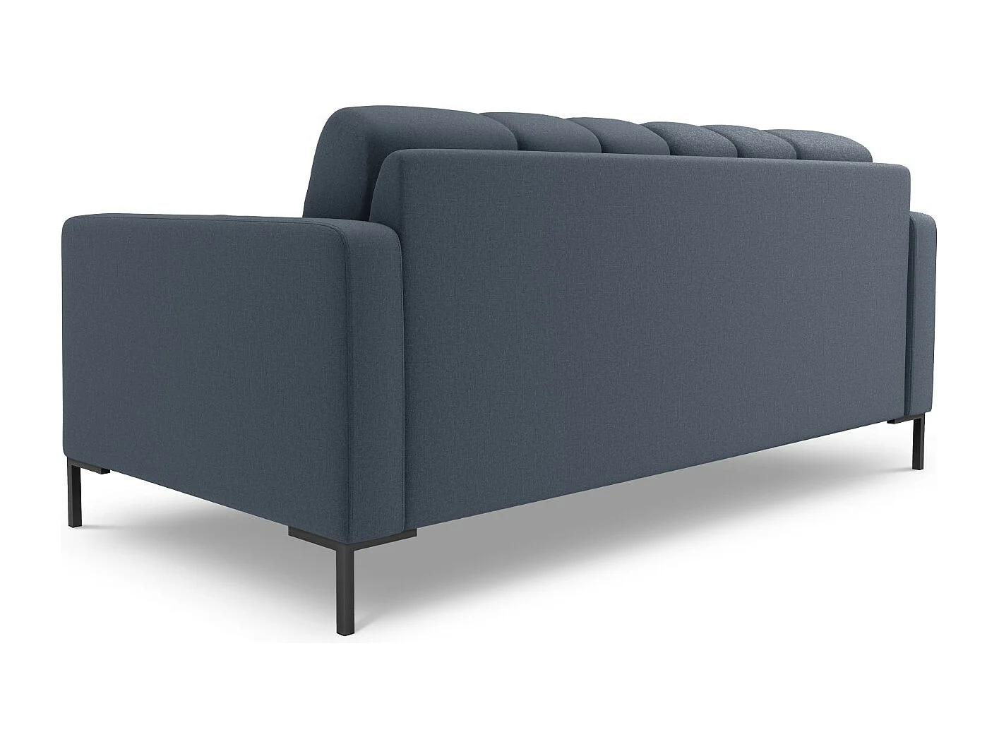 Cosmopolitan Design - Sofá "Bali" 3 lugares em tecido estrutural azul escuro - 177x92x75cm