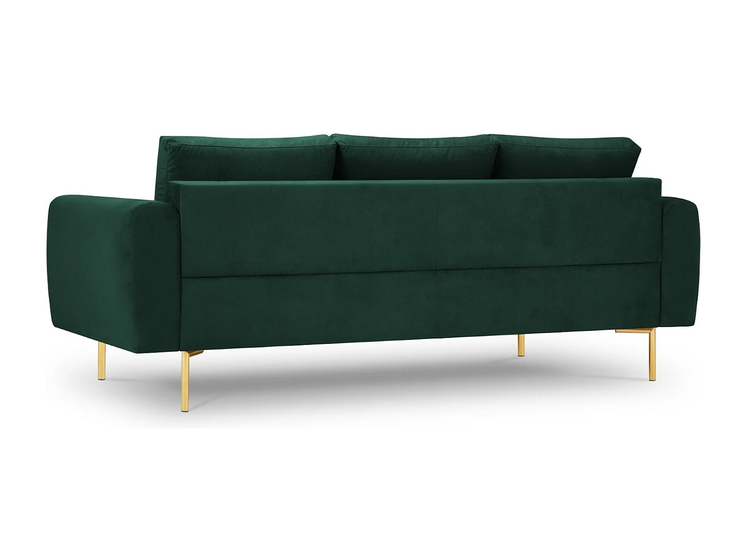 Cosmopolitan Design - Canapé "Hastings" 3 places en velours vert bouteille - 220x97x75cm