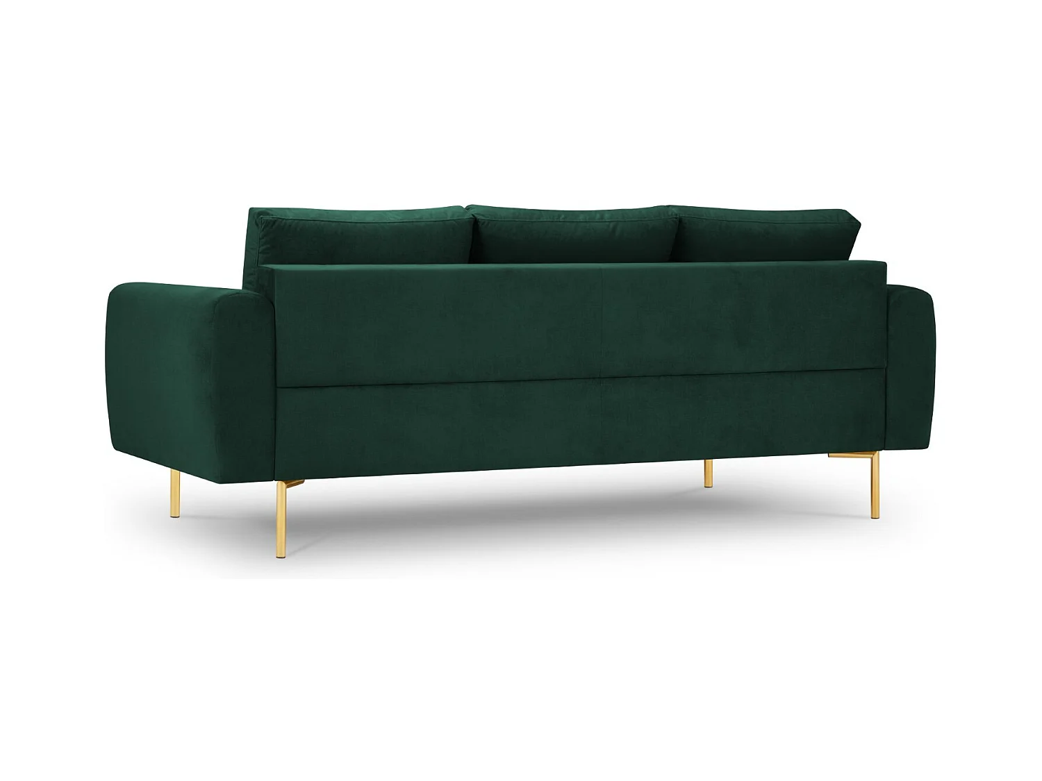 Cosmopolitan Design - Divano "Hastings" 3 posti in velluto verde bottiglia - 220x97x75cm