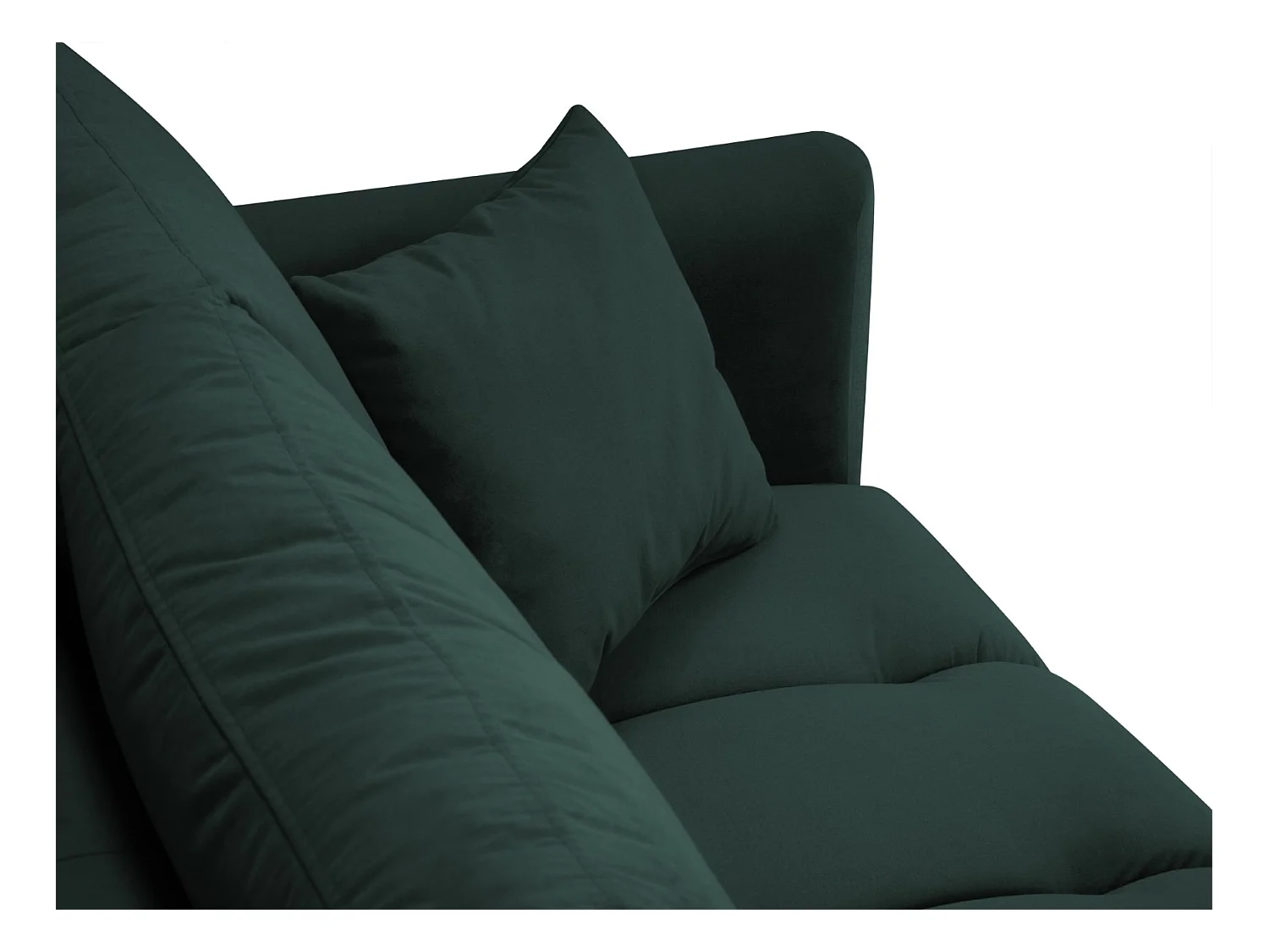 Cosmopolitan Design - Divano "Hastings" 3 posti in velluto verde bottiglia - 220x97x75cm