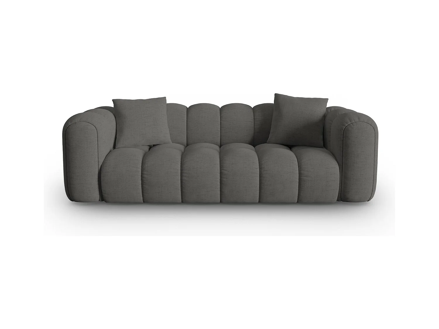 CXL by Christian Lacroix - 3-Sitzer Sofa "Clotilde" Sitzer aus strukturiertem Stoff grau - 242x94x70cm
