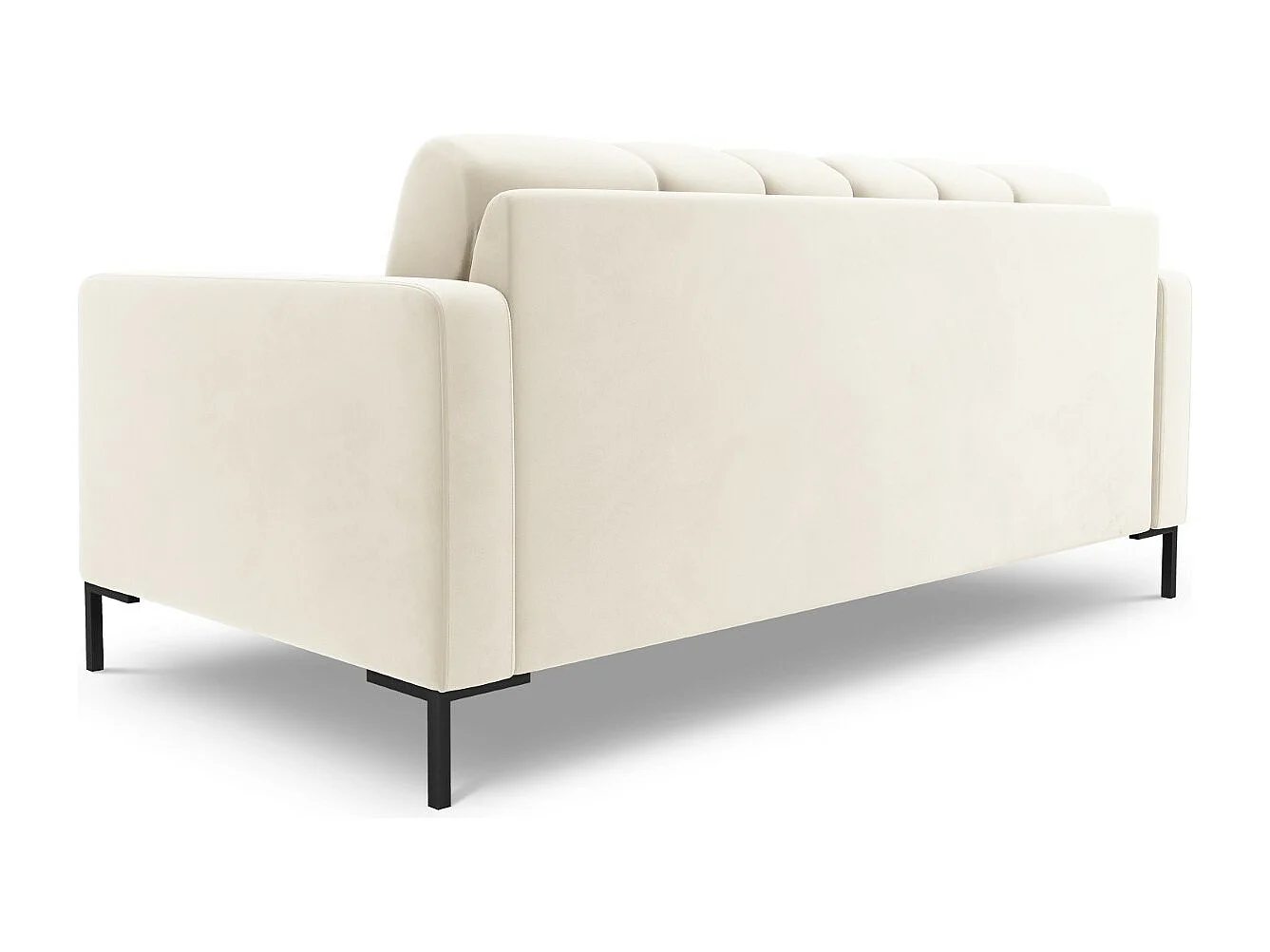 Cosmopolitan Design - Sofá "Bali" 2 plazas de terciopelo beige claro - 152x92x75cm
