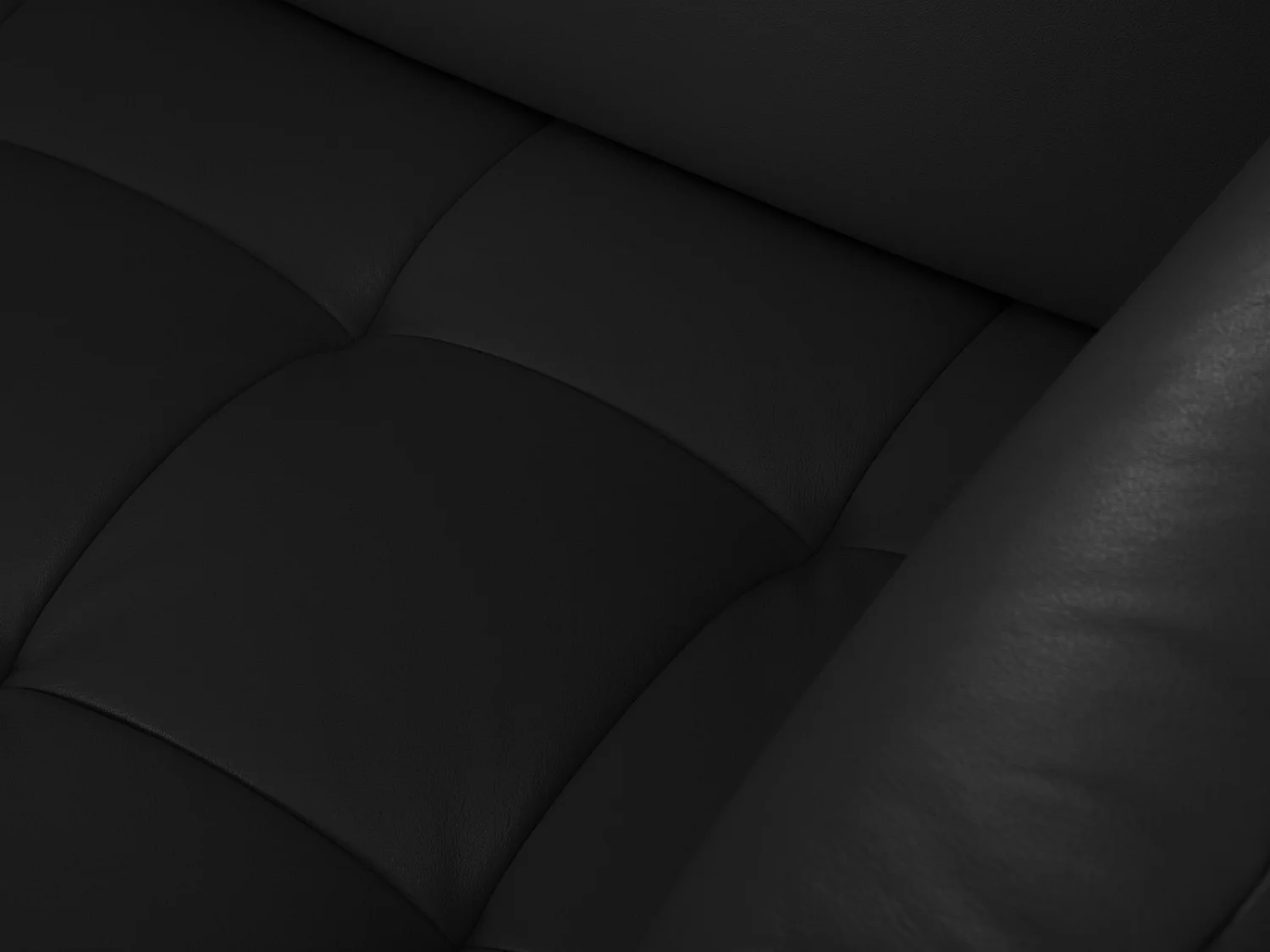 CXL by Christian Lacroix - Narożnik lewy panoramiczny, "Olivier" 4 miejsca skóra naturalna, czarny - 264x171x87cm