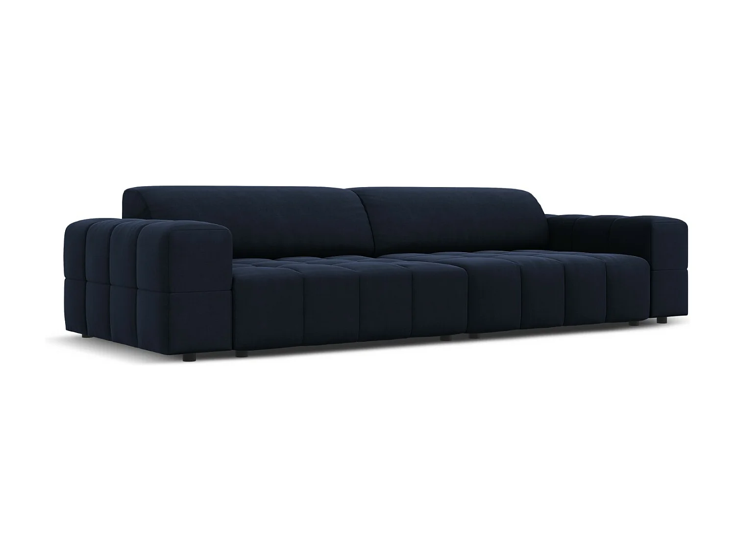 CXL by Christian Lacroix - Bank "Luc" 4 zitplaatsen, Flueel, Donkerblauw - 244x102x70cm