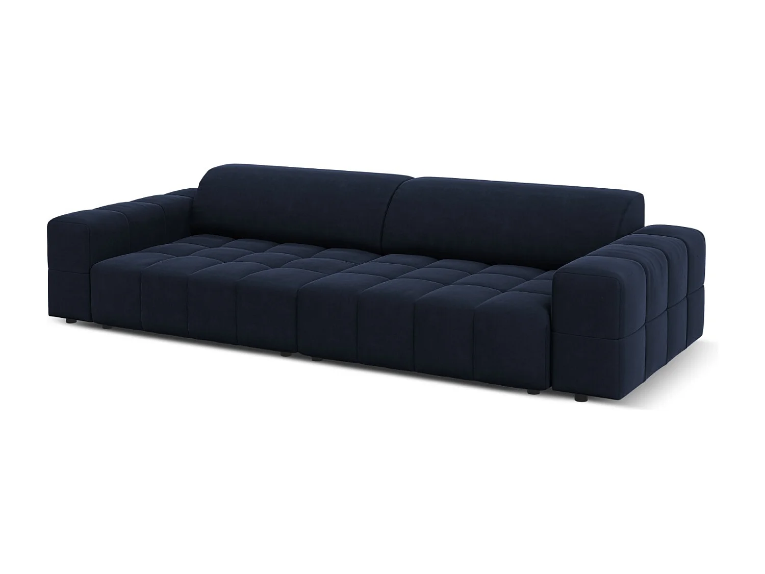 CXL by Christian Lacroix - Bank "Luc" 4 zitplaatsen, Flueel, Donkerblauw - 244x102x70cm