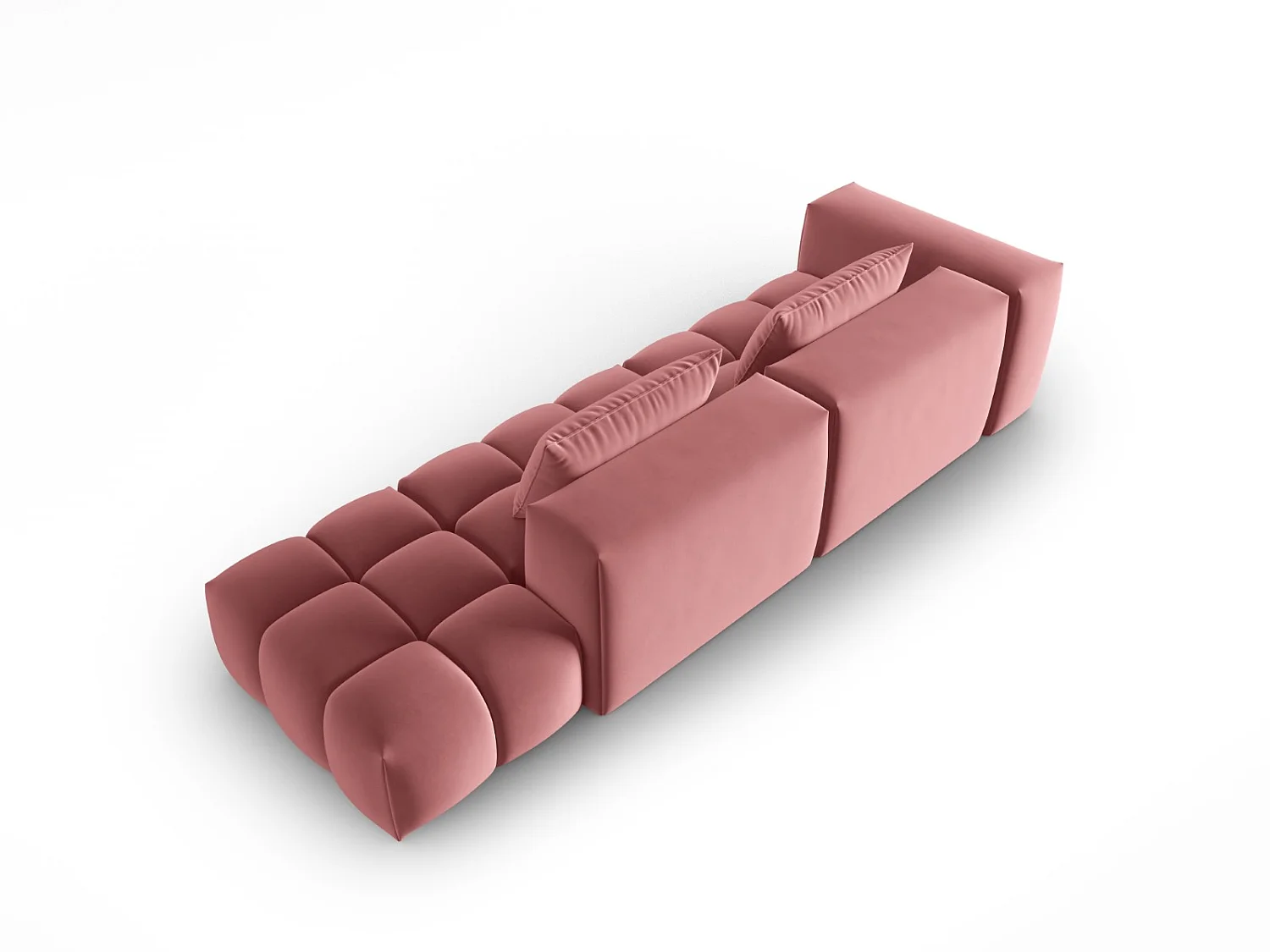 CXL by Christian Lacroix - 3-Sitzer modulares Sofa rechts "Lorella" Sitzer aus Samt lachs - 265x85x70cm