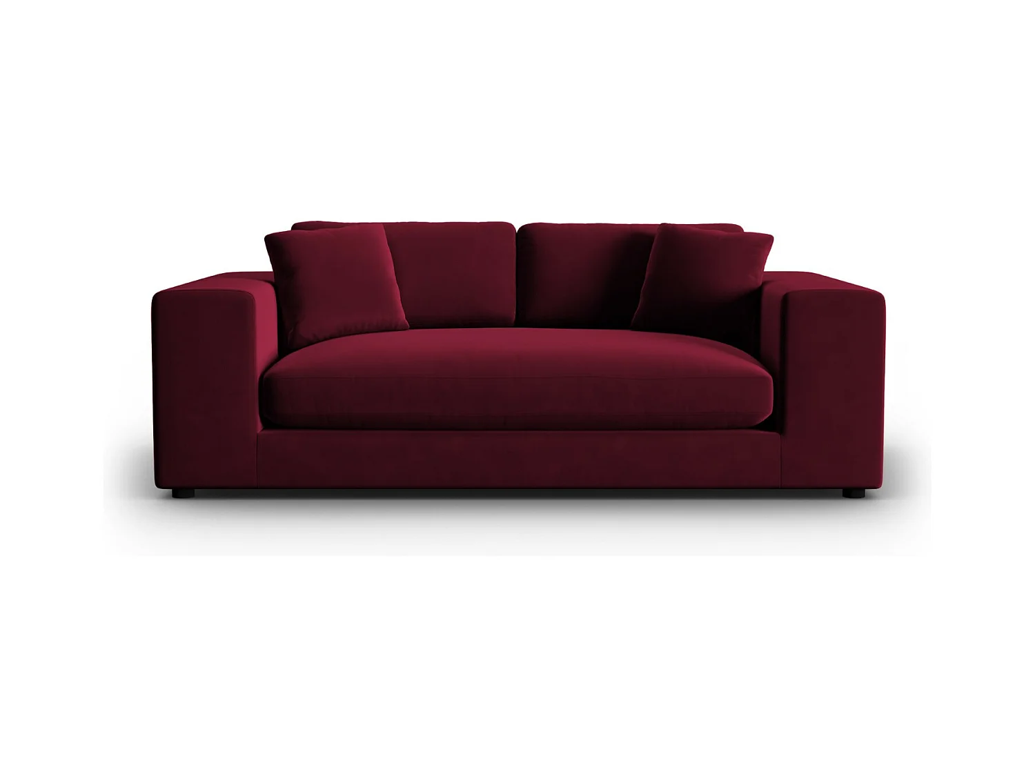 CXL by Christian Lacroix - Canapé "Tendance" 3 places en velours rouge - 220x122x72cm