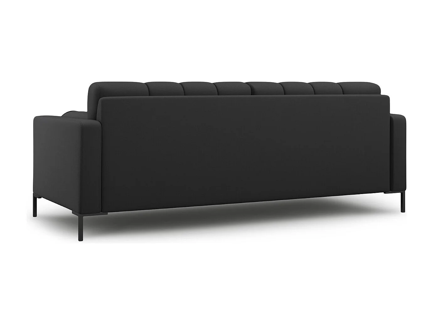 Cosmopolitan Design - Sofa, "Bali" 3 miejsca tkanina strukturalna, szary ciemny - 177x92x75cm