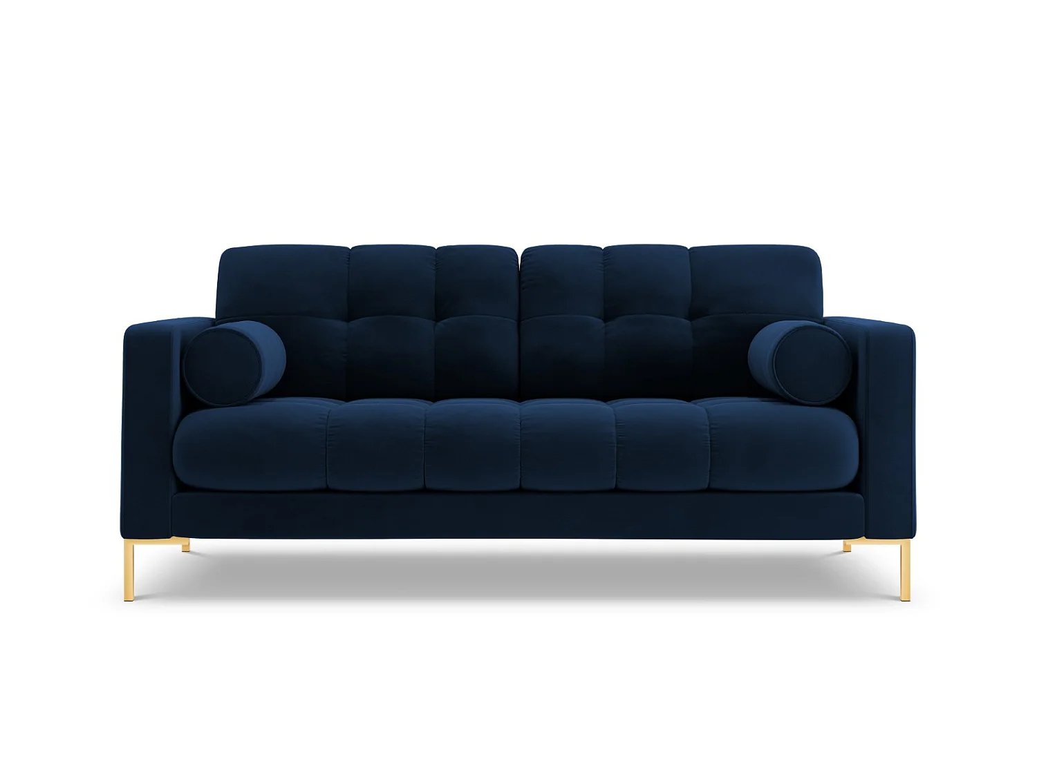 Cosmopolitan Design - Sofá "Bali" 2 lugares em veludo azul real - 152x92x75cm