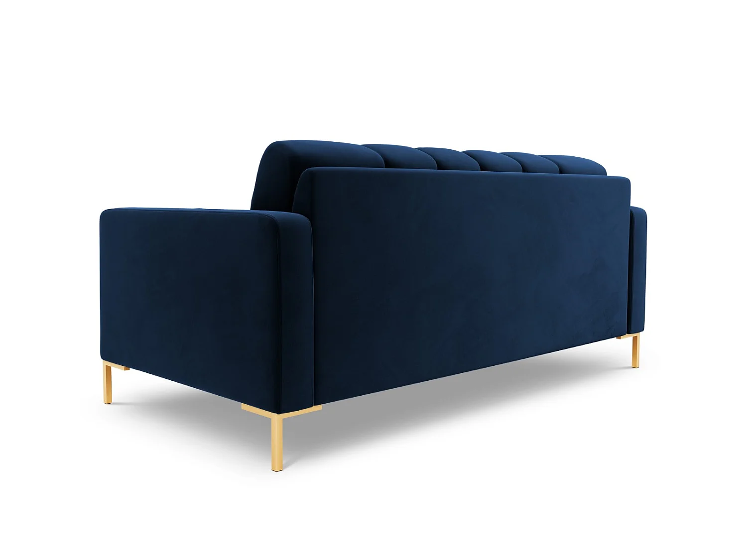 Cosmopolitan Design - Sofá "Bali" 2 lugares em veludo azul real - 152x92x75cm
