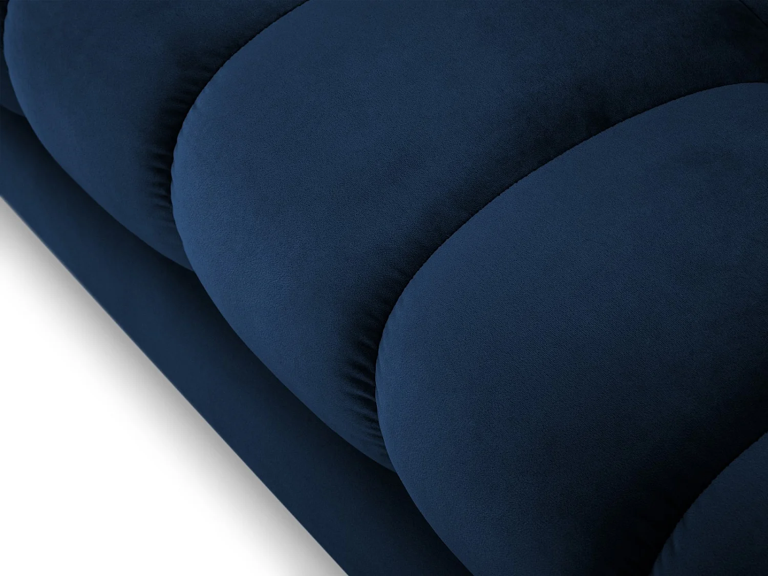 Cosmopolitan Design - Sofá "Bali" 2 lugares em veludo azul real - 152x92x75cm