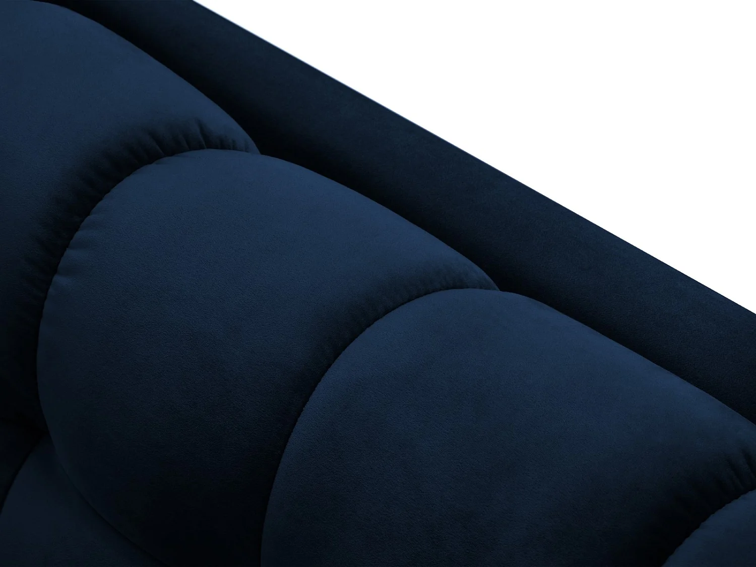 Cosmopolitan Design - Sofá "Bali" 2 lugares em veludo azul real - 152x92x75cm