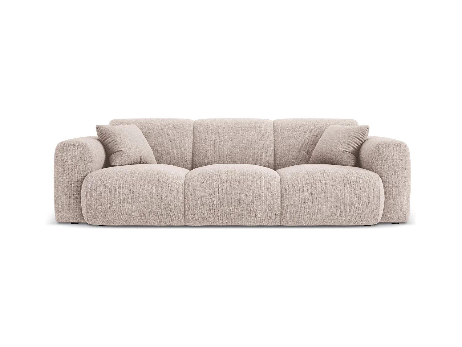 Cosmopolitan Design - Divano "Nolio" 3 posti in ciniglia beige - 235x95x72cm