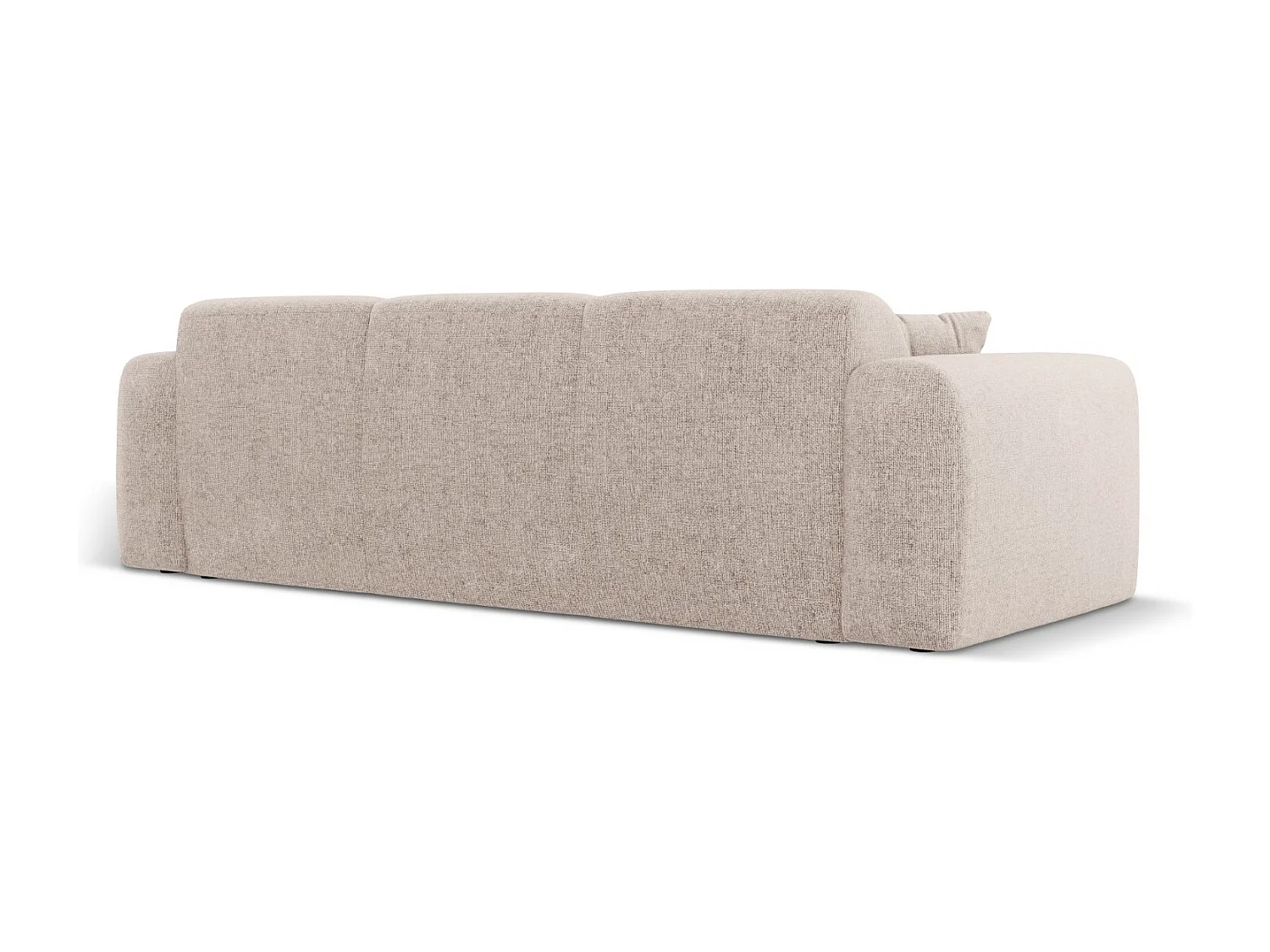Cosmopolitan Design - Canapé "Nolio" 3 places en chenille beige - 235x95x72cm