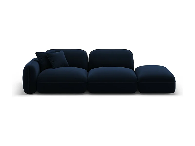CXL by Christian Lacroix - 3-Sitzer modulares Sofa rechts "Lucien" Sitzer aus Samt königsblau - 295x90x70cm