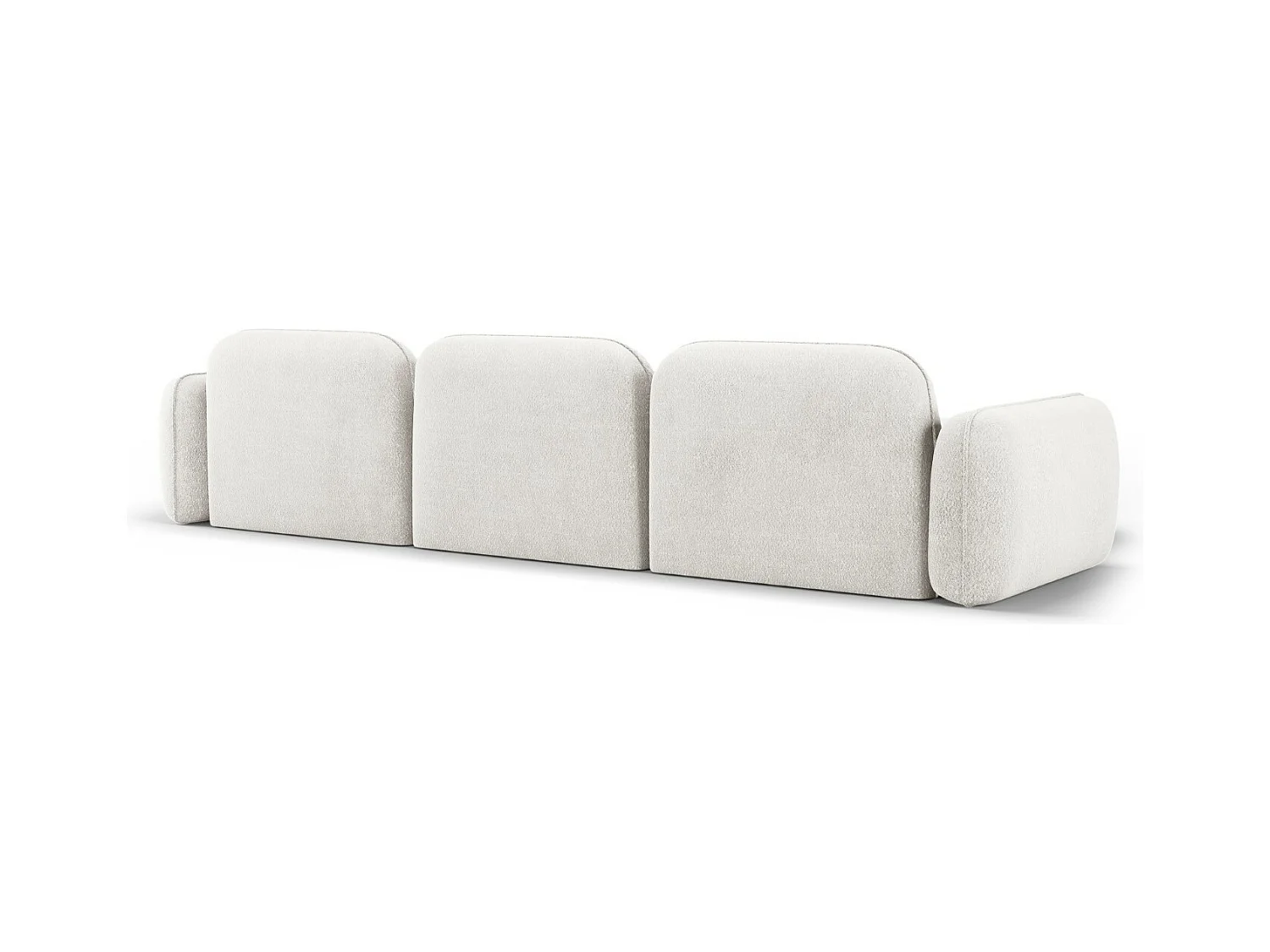 CXL by Christian Lacroix - 4-Sitzer modulares Ecksofa links "Lucien" Sitzer aus Samt elfenbein - 320x165x70cm