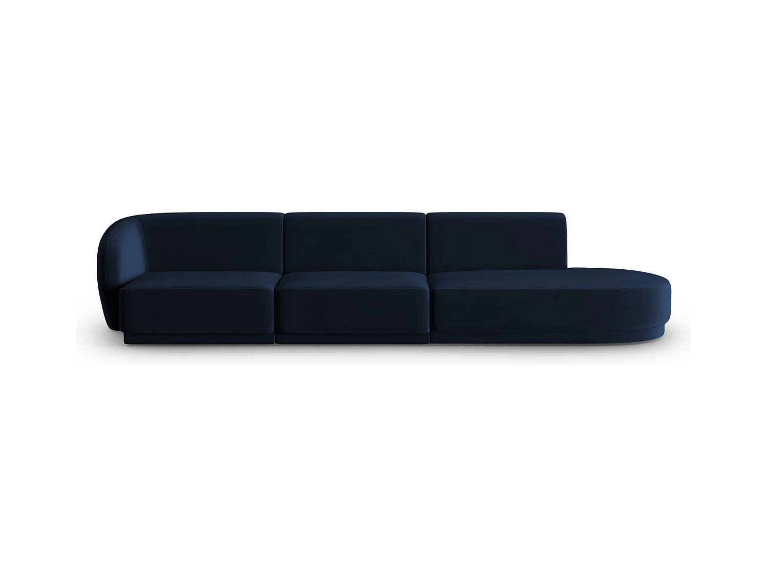 CXL by Christian Lacroix - Canapé modulable droit "Lionel" 4 places en velours bleu roi - 311x93x74cm