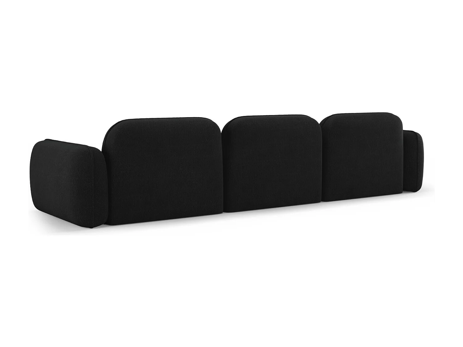 CXL by Christian Lacroix - Canapé modulable "Lucien" 4 places en velours anthracite - 320x90x70cm