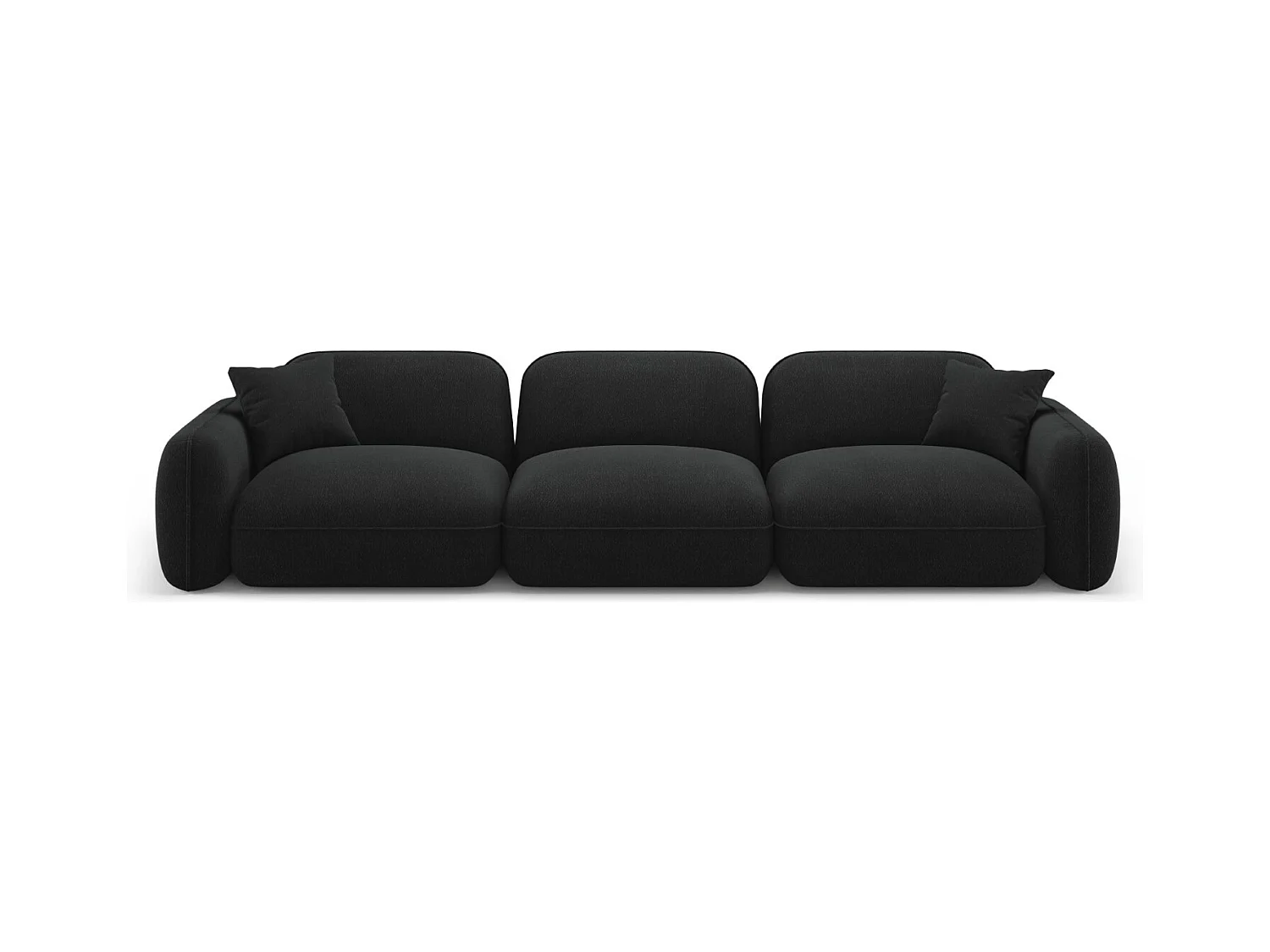 CXL by Christian Lacroix - Modulaire bank "Lucien" 4 zitplaatsen, Flueel, Antraciet - 320x90x70cm