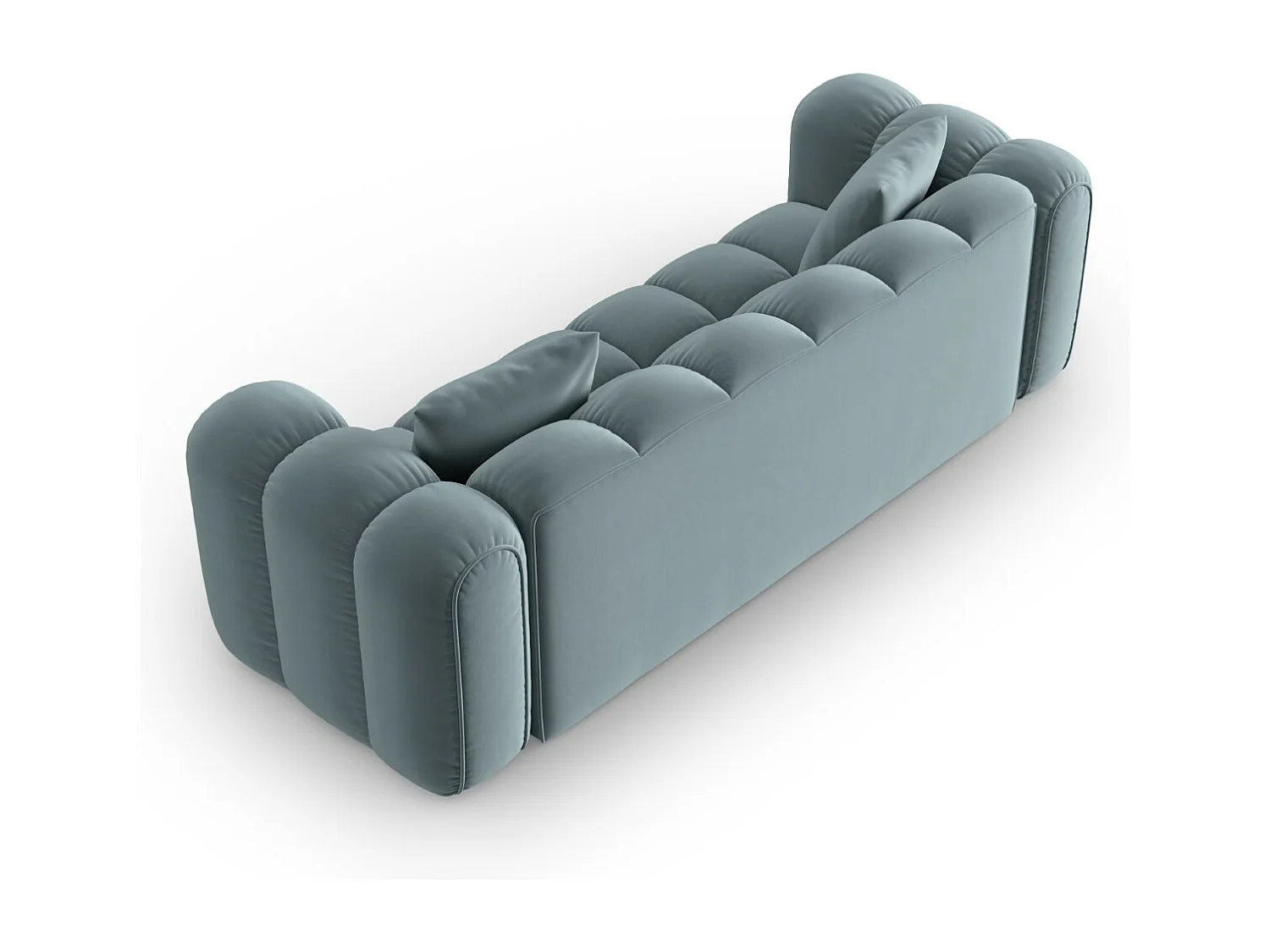 CXL by Christian Lacroix - Sofa, "Clotilde" 3 miejsca welur, niebieski jasny - 242x94x70cm