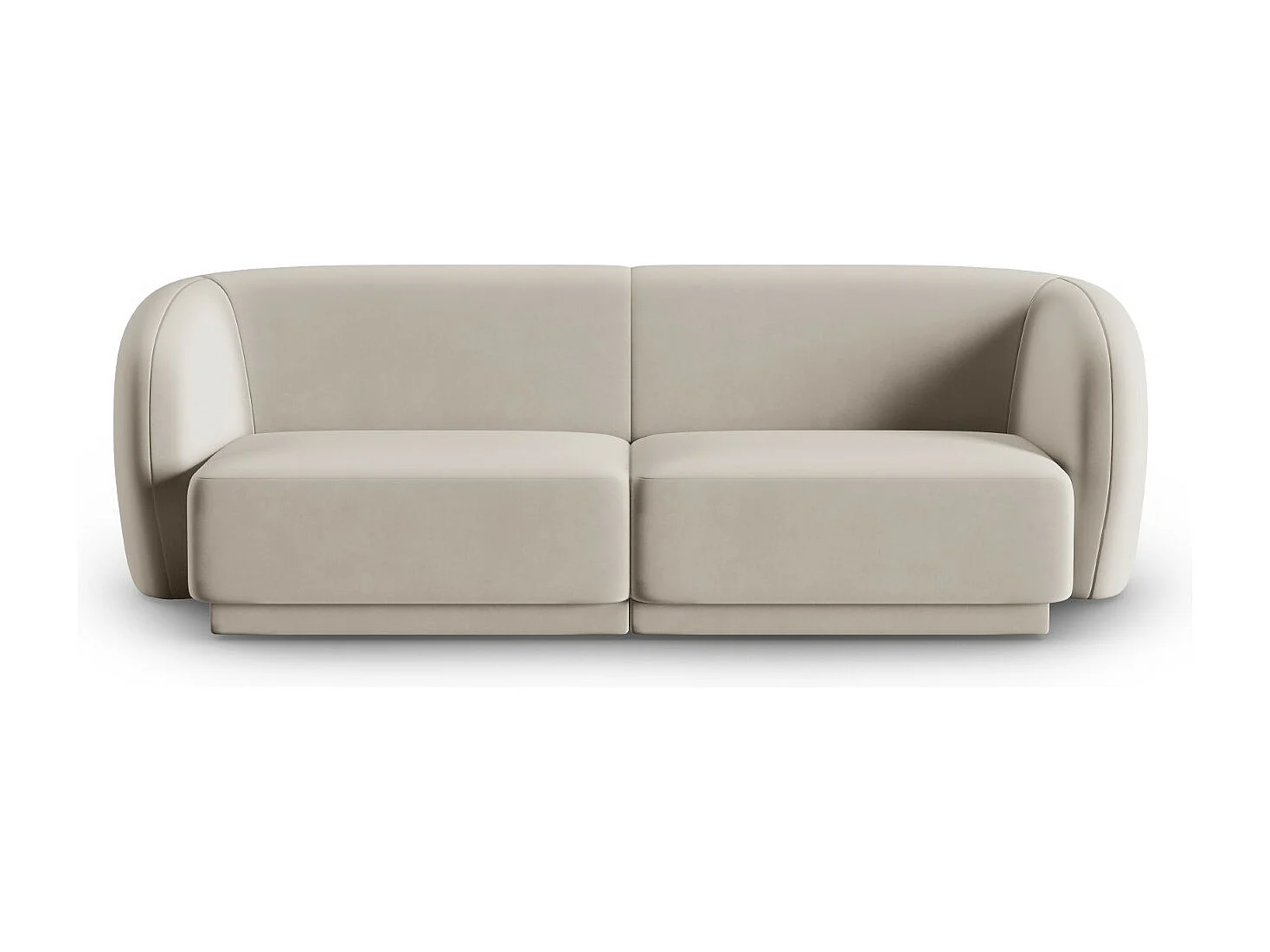 CXL by Christian Lacroix - Canapé modulable "Lionel" 2 places en velours beige - 188x93x74cm