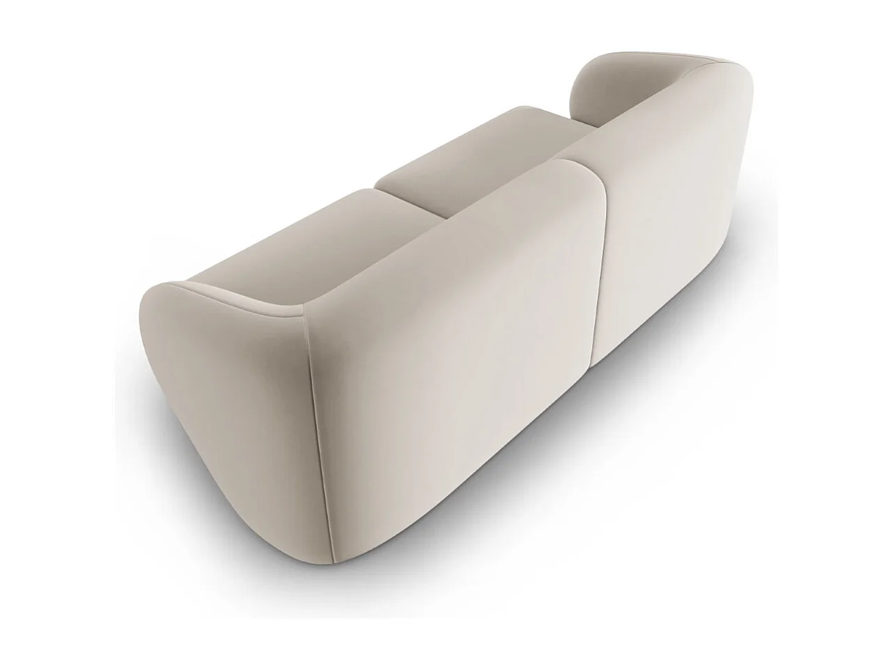 CXL by Christian Lacroix - Canapé modulable "Lionel" 2 places en velours beige - 188x93x74cm