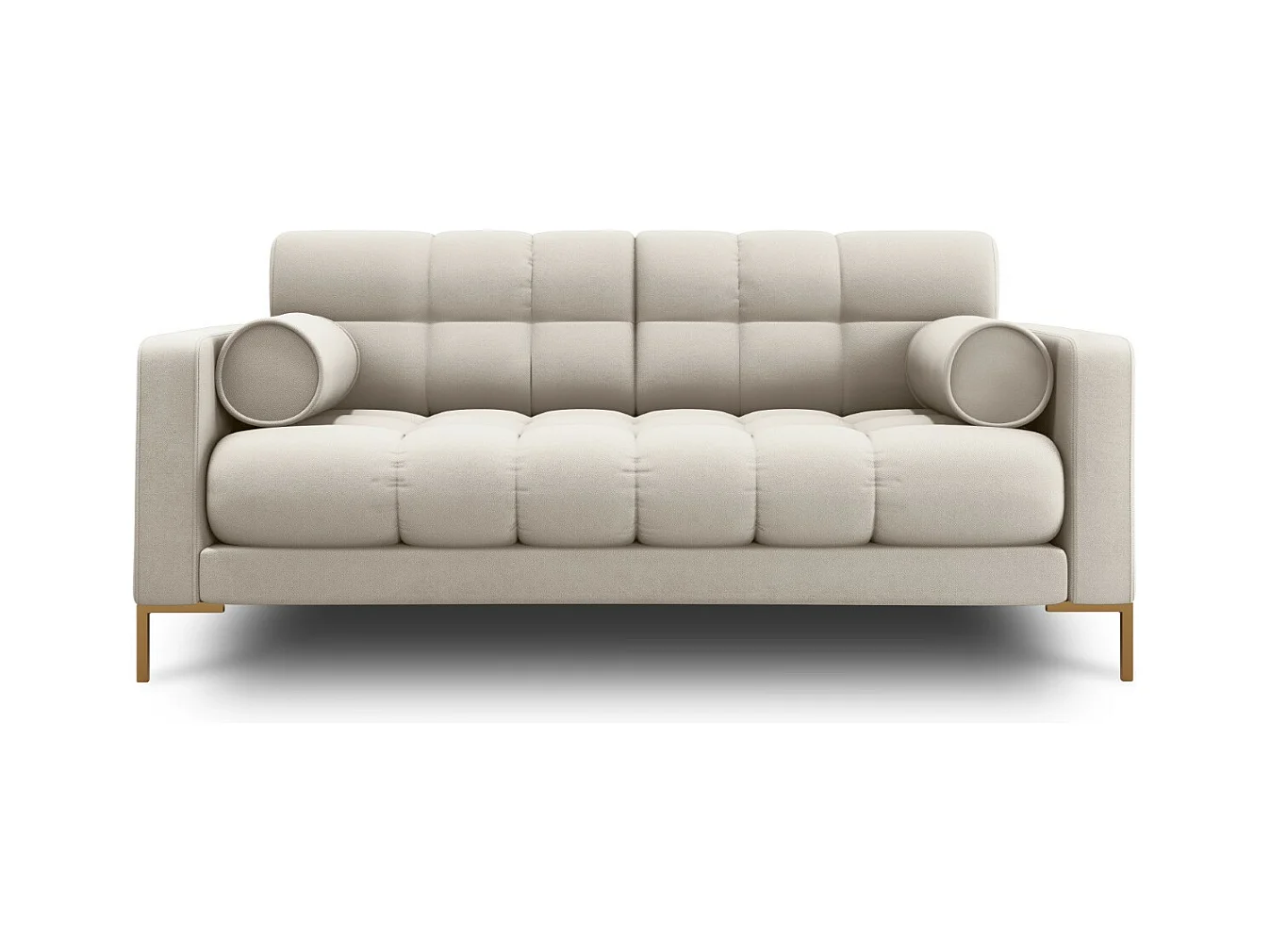 Cosmopolitan Design - Sofá "Bali" 2 lugares em tecido estrutural bege - 152x92x75cm