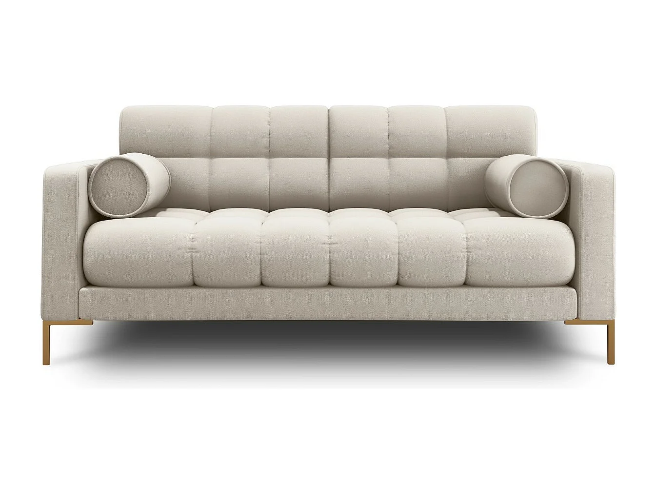 Cosmopolitan Design - Canapé "Bali" 2 places en tissu structurel beige - 152x92x75cm