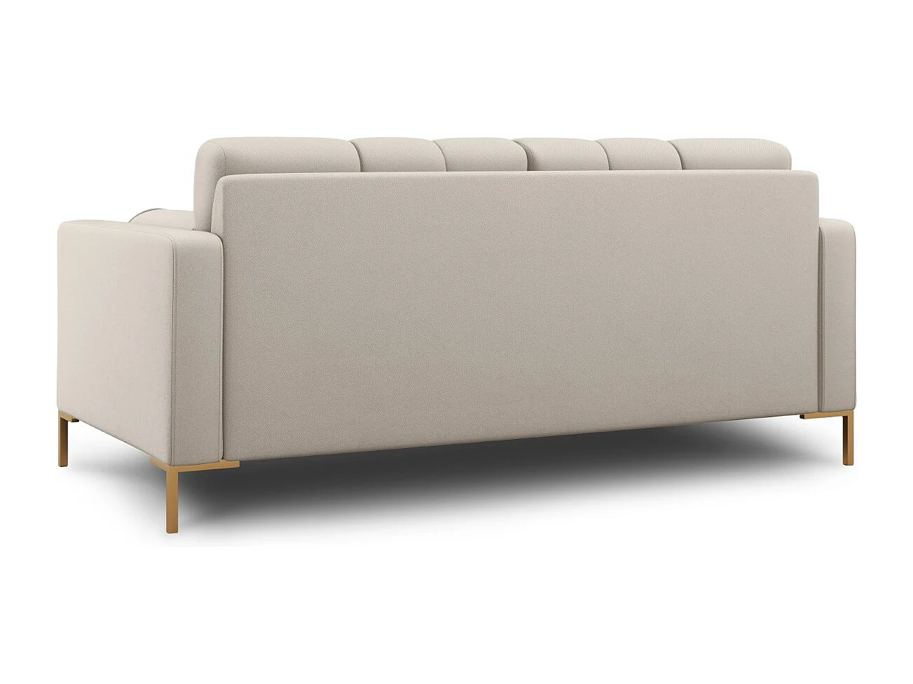 Cosmopolitan Design - Canapé "Bali" 2 places en tissu structurel beige - 152x92x75cm