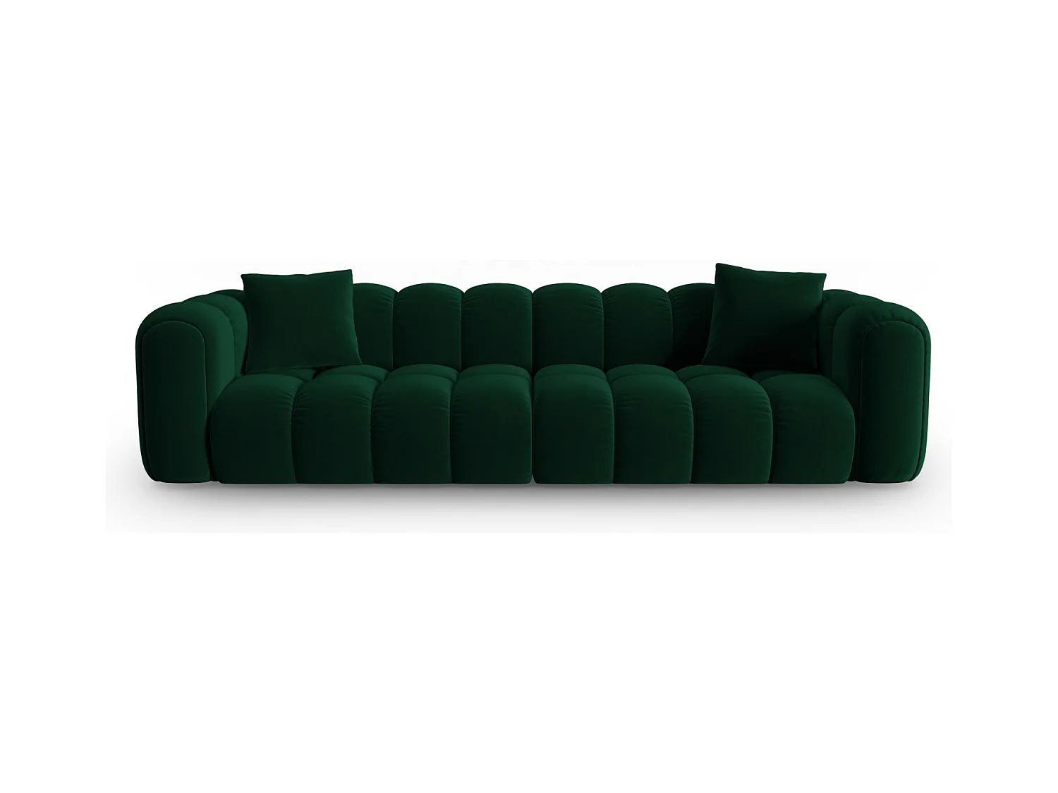 CXL by Christian Lacroix - Modulaire bank "Clotilde" 4 zitplaatsen, Flueel, Flessengroen - 298x94x70cm