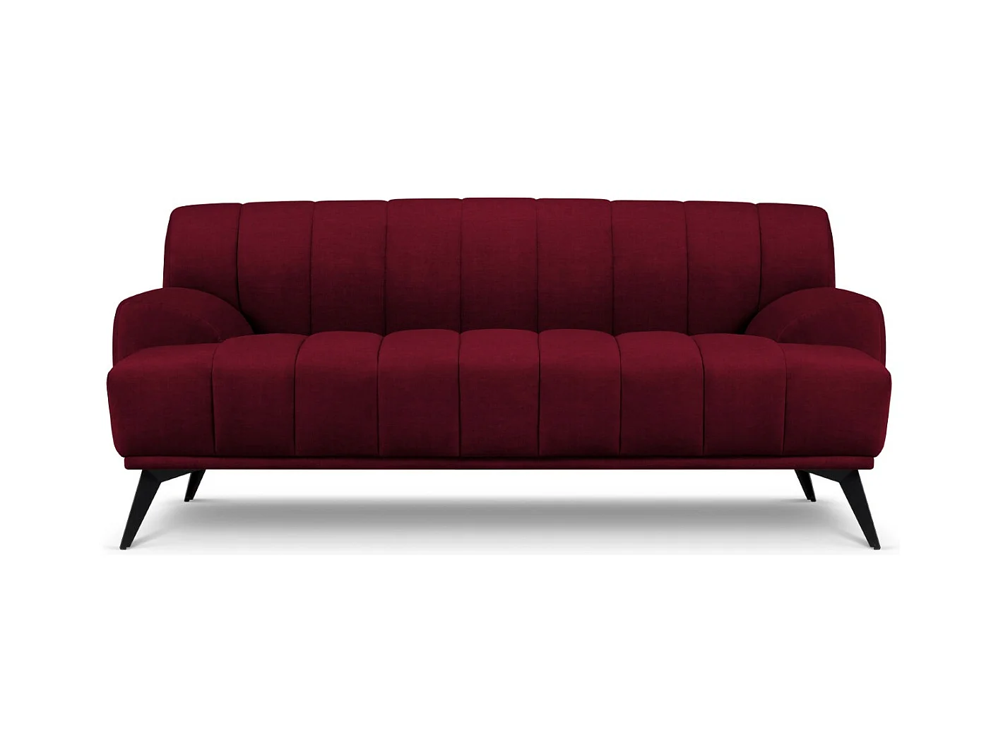 CXL by Christian Lacroix - Canapé "Rita" 2 places en velours bordeaux - 166x94x77cm