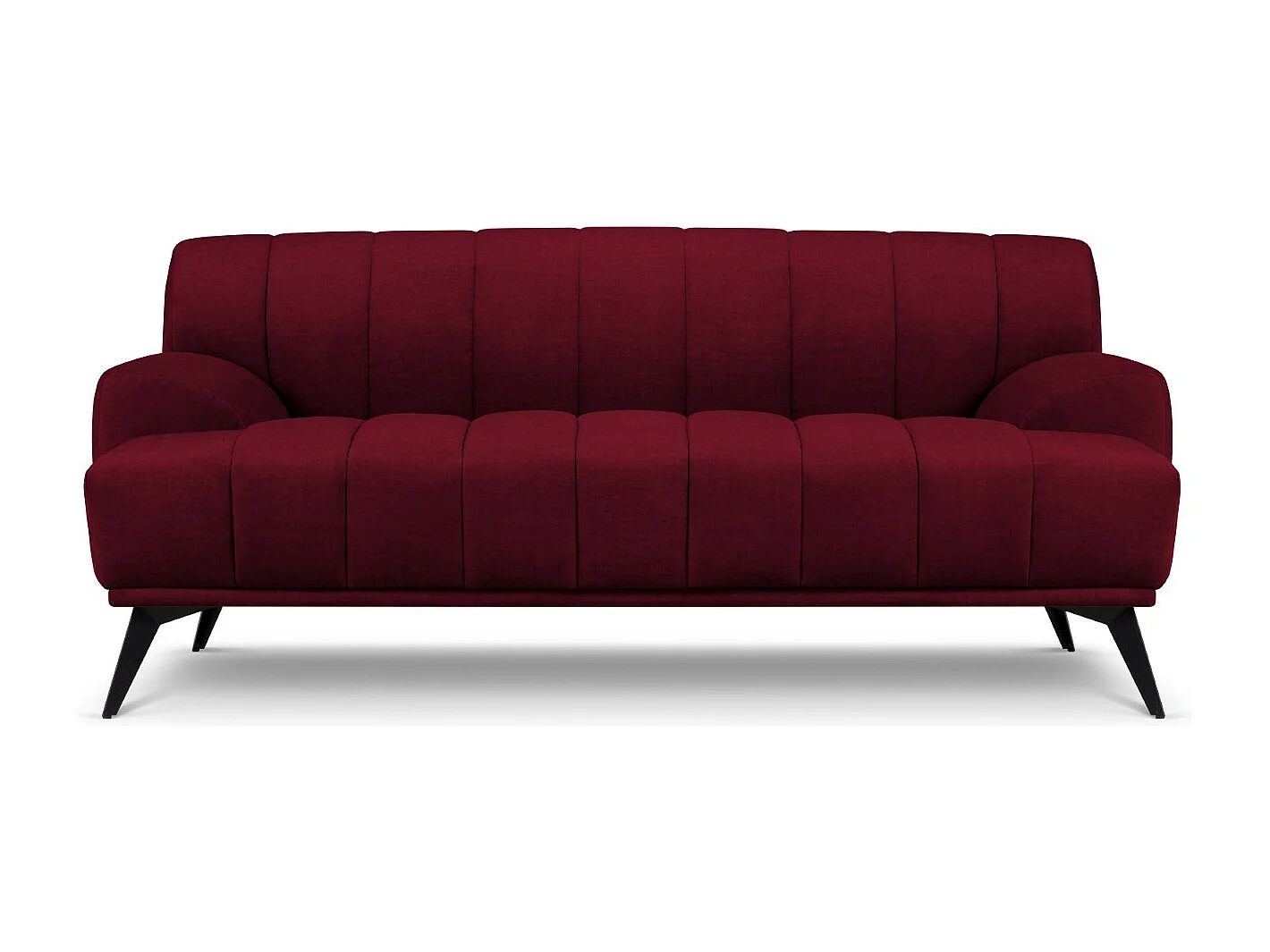 CXL by Christian Lacroix - Sofá "Rita" 2 lugares em veludo bordeaux - 166x94x77cm