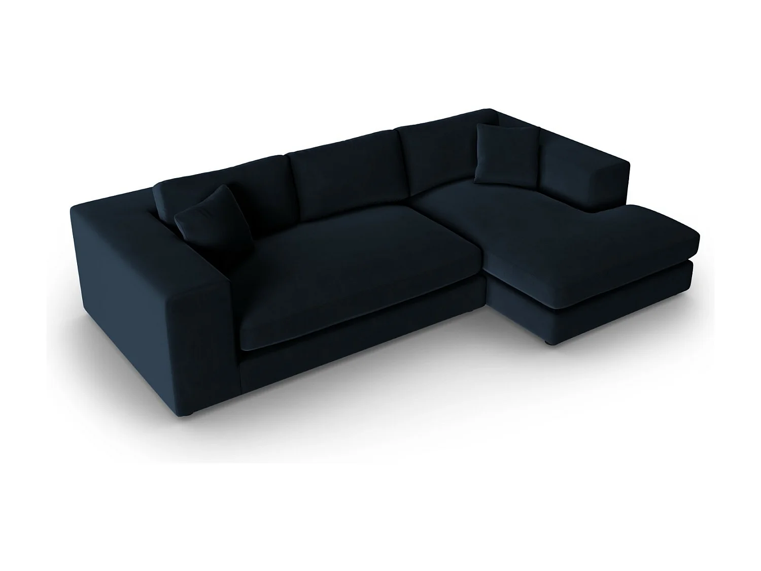 CXL by Christian Lacroix - Rechter hoekbank "Tendance" 5 zitplaatsen, Flueel, Donkerblauw - 282x174x72cm