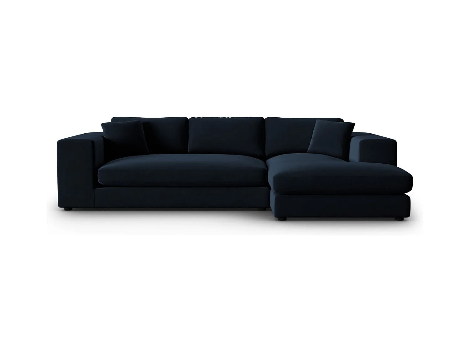 CXL by Christian Lacroix - Rechter hoekbank "Tendance" 5 zitplaatsen, Flueel, Donkerblauw - 282x174x72cm