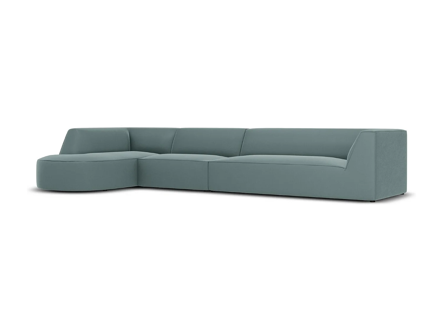 CXL by Christian Lacroix - 5-Sitzer Ecksofa links "Charles" Sitzer aus Samt minze - 366x180x69cm