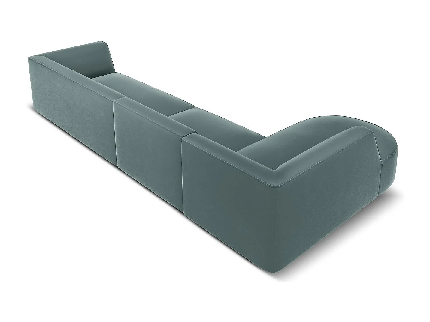 CXL by Christian Lacroix - 5-Sitzer Ecksofa links "Charles" Sitzer aus Samt minze - 366x180x69cm