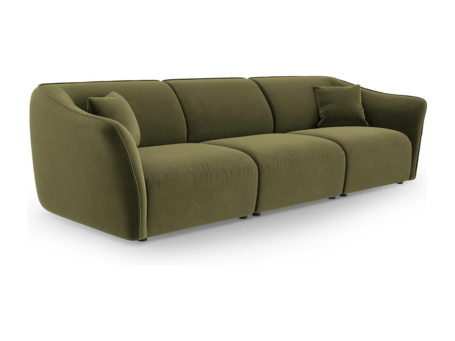 Cosmopolitan Design - Sofá modular "Tokyo" 5 plazas de terciopelo verde claro - 292x102x79cm