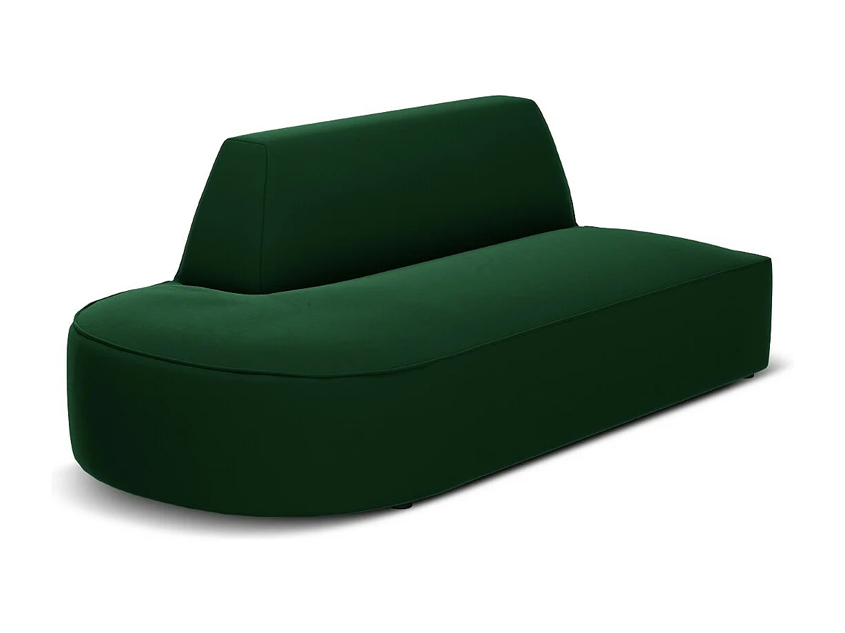 CXL by Christian Lacroix - Sofá modular virado para a esquerda "Charles" 2 lugares em veludo verde - 181x93x69cm