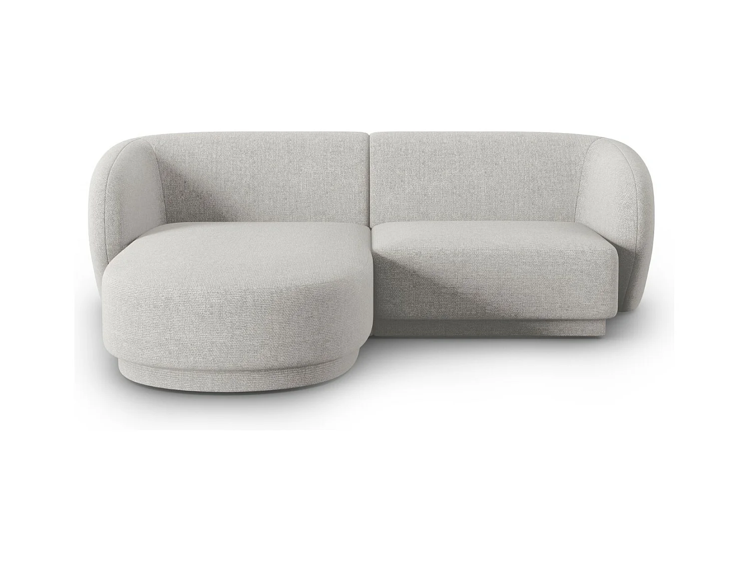 CXL by Christian Lacroix - Modulaire hoekbank links "Lionel" 3 zitplaatsen, Chenille, Gevlekt zilver - 188x155x74cm