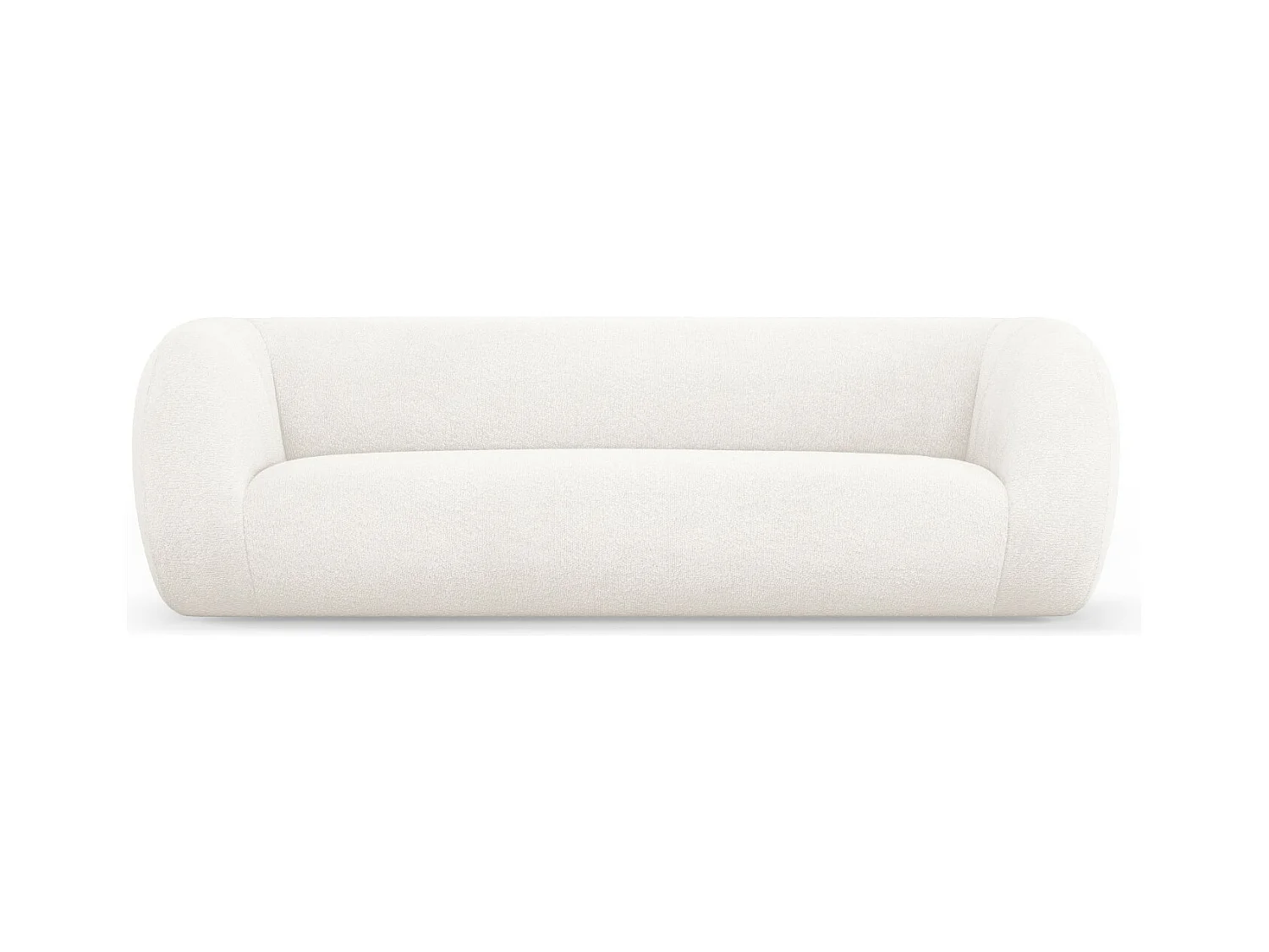 Cosmopolitan Design - Bank "Essen" 3 zitplaatsen, Boucle, Wit - 230x95x86cm