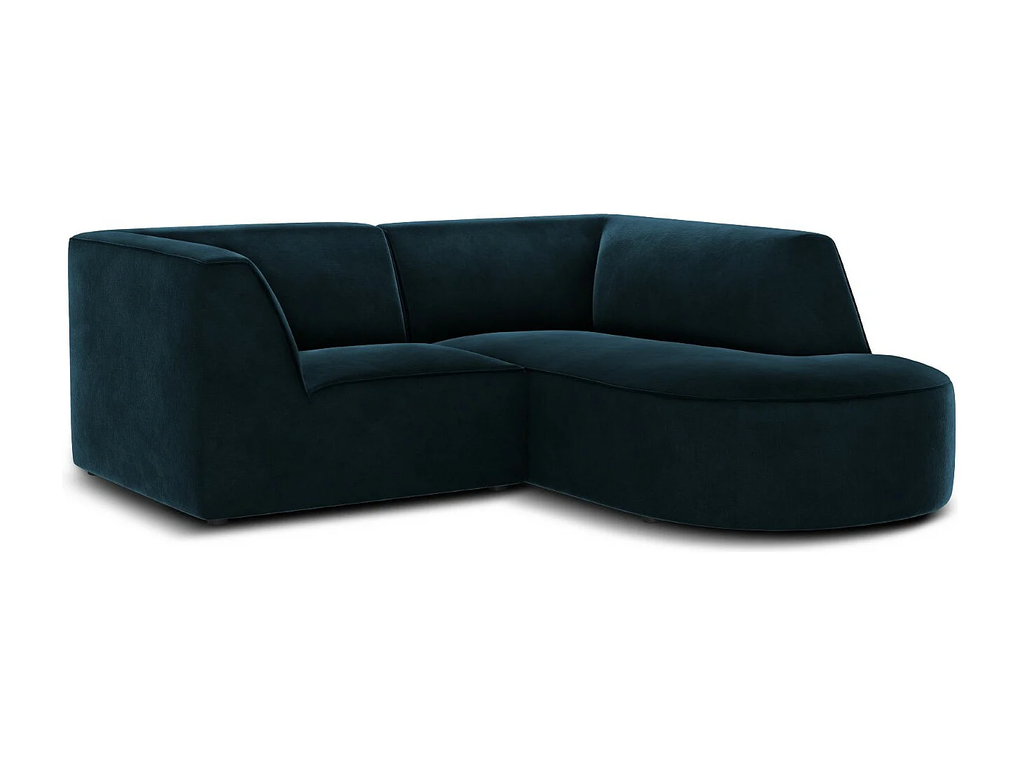 CXL by Christian Lacroix - Narożnik prawy, "Charles" 3 miejsca welur, petrol ciemny - 186x180x69cm