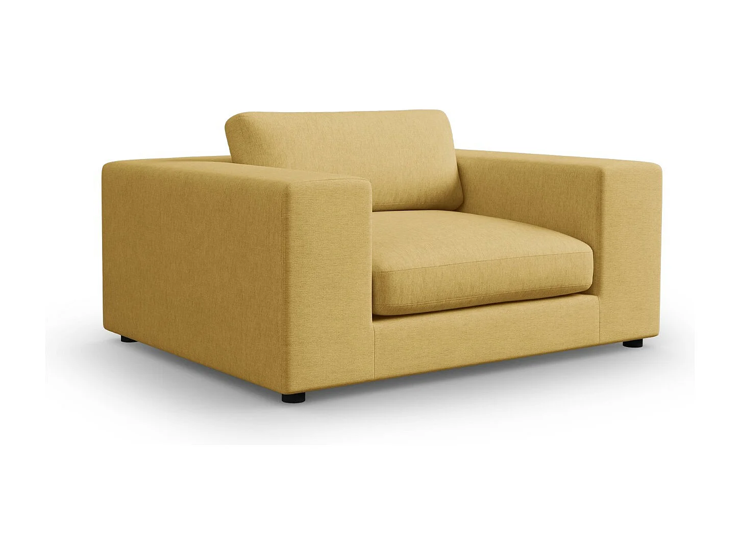 CXL by Christian Lacroix - 1,5-Sitzer Sofa "Tendance" Sitzer aus strukturiertem Stoff gelb - 156x122x72cm