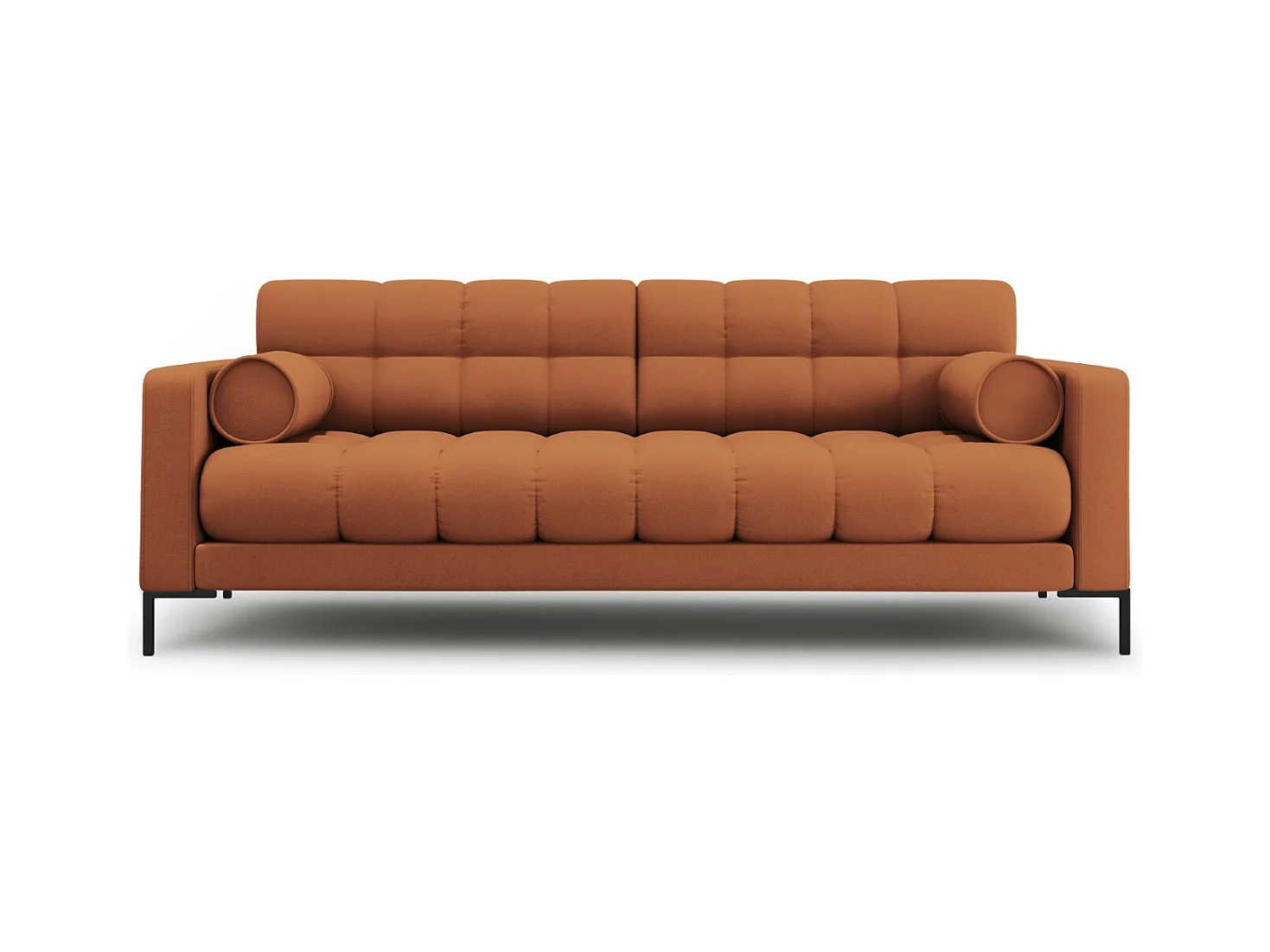 Cosmopolitan Design - Bank "Bali" 3 zitplaatsen, Structurele stof, Baksteen - 177x92x75cm