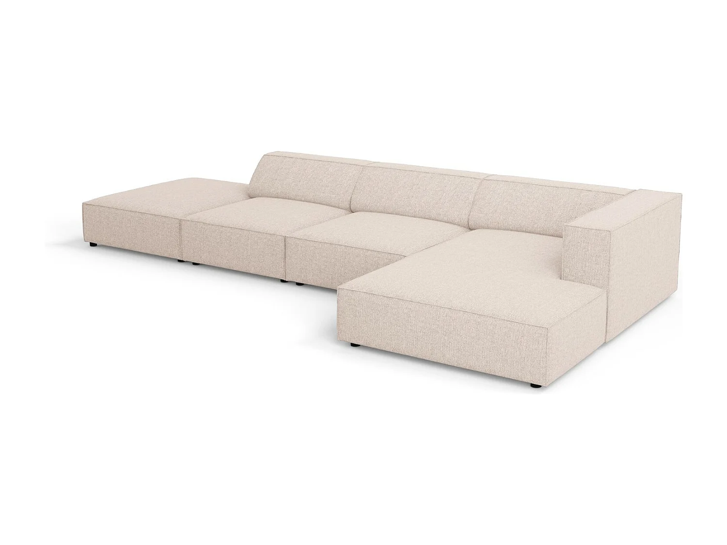 Cosmopolitan Design - Narożnik prawy, "Arendal" 5 miejsc szenil, beż - 341x166x70cm