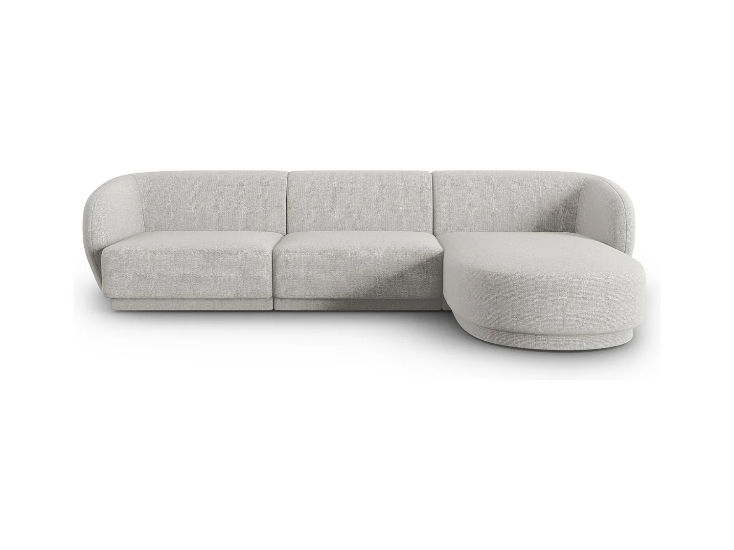 CXL by Christian Lacroix - Modulaire hoekbank rechts "Lionel" 4 zitplaatsen, Chenille, Gevlekt zilver - 266x155x74cm
